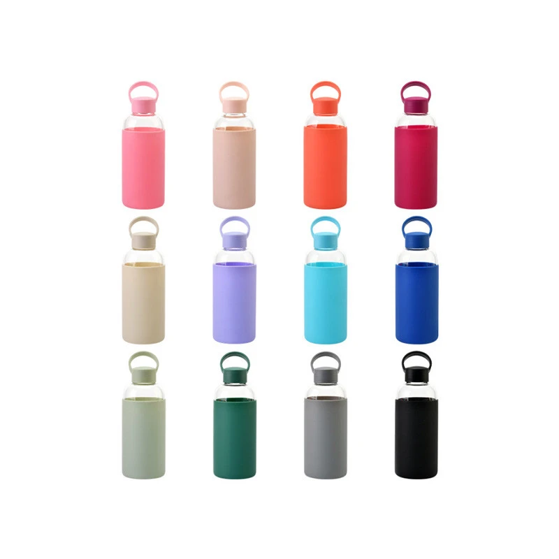 Glass Bottle with Silicone Sleeve