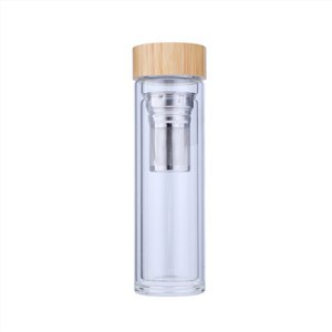 Double Wall Thermos Glass Tea Bottle