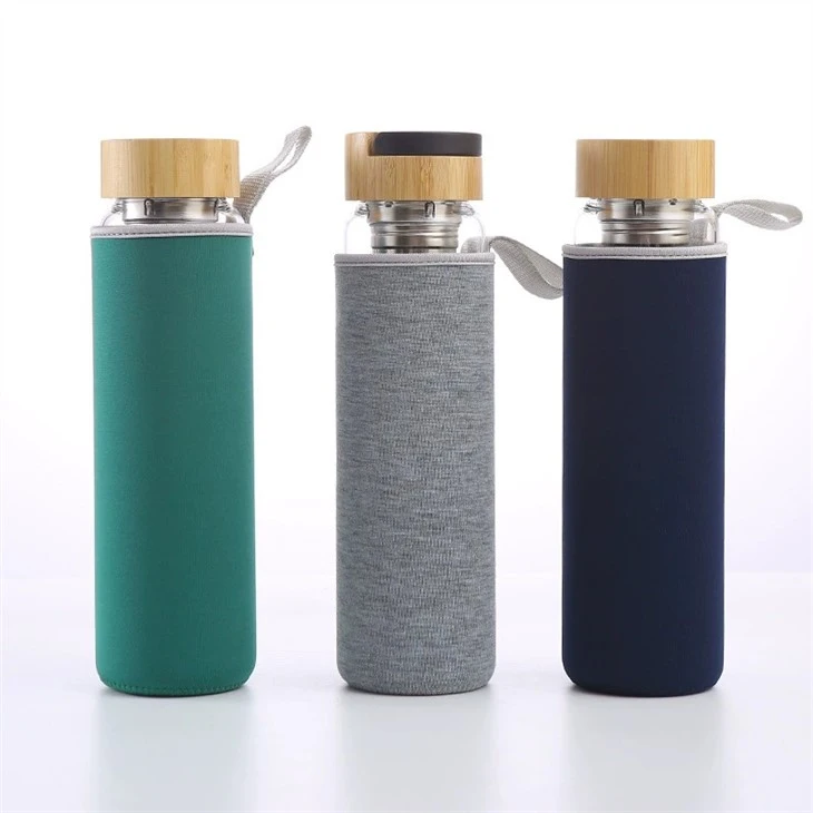 Water Bottle With Time Marker Glass